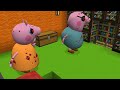 Scary All Peppa Pig family EXE vs Paw Patrol House jj and mikey in Minecraft - Maizen