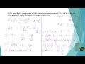 Polynomials Part(2). Sum and Product of zeroes of a quadratic polynomial,  with different concepts.