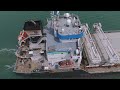Evans Spirit Cargo Ship - Welland Canal (4K Video / Aerial view) #ship