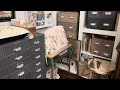 Vintage thrifted Craft Room Tour 2023 #craftroomtour #craftroom#vintage#thrifted