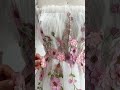 Making a puff sleeves pink floral midi dress #fashion #dress #promdress #creative #sewing
