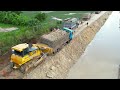 The Best Ultimate Project Building New Road High Speed Job Heavy Dozer Skill Cutting Soils In Water