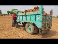 JCB 3DX Eco Excellence Backhoe Loading Sand In Eicher and 2 Massey Tractor with Trolley| Jcb Tractor
