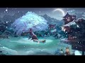 Snow falls with guitar music ❄️🎻 ~  Calming music   Relaxing music
