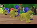 Long Slide Game With Elephant Gorilla Buffalo Hippopotamus Tiger - 3d Animal Game - Funny 3d Animals