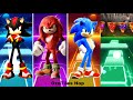 Shadow VS Knuckles VS Sonic VS Gegagedigedagedago | Tiles Hop EDM Rush