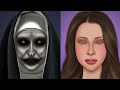 ASMR Ghost ballak plastic surgery animation from the movie 'The Nun' | Makeup animation