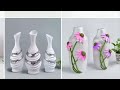 Awesome Plastic bottle flower vase making - Cement vase || प्लास्टिक की बोतल फूल फूलदान बना रही है
