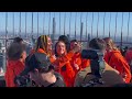 Watch CAITLIN CLARK, ANGEL REESE and CAMERON BRINK at Empire State Building ahead of WNBA Draft