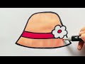 Easy Hat Drawing for Kids | Step by Step | Painting and Coloring