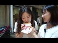 🇰🇷帶著剛來台的韓國姐姐拜訪在地市場，意外找出人氣美食好吃驚😍韓國女生咪蕾