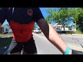 Road Rage Ram Driver; Dangerous Pass of Cyclist (front and rear view video)