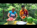 AZERBAIJAN Watermelon Farm | Chicken Cooked Inside Watermelon Recipe