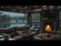 Windowside Serenity| Rain and Fire Sounds for Tranquil Sleep and Stress Relief