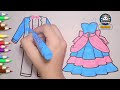 Princess dress drawing easy, drawing a dress, draw cute things, كيف ترسم, How To Draw Princess Dress