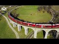 Switzerland 4K • Swiss Alps Train Rides | Relaxation Film | Relaxing Music | Nature 4k Video UltraHD