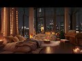 Cozy Bedroom Ambience 🌃 Ethereal Jazz Saxophone Instrumental Music & Rain Sounds for Stress Relief