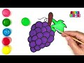 Draw & Paint Colorful Grapes Step by Step🍇🍇 | Art Tips for Children #10