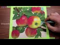 Oil Pastel Drawing 잘 익은 가을 사과 그리기 🍎, 오일파스텔화｜OHU SIA