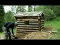 Building and living in bushcraft homes in the wild, the complete story from start to finish.