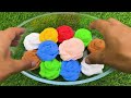 Mixing Slime : Cocomelon, Pinkfong, PJ mask in Dinosaur Eggs and  Squres! Satisfying ASMR Videos