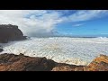 🔴 NAZARÉ WILD Waves at Praia do Norte 🌊 Ocean Ambience 4K