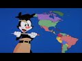 Yakko failing his geography test.