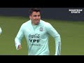 Lionel Messi, Julian Alvarez, Di Maria train with Argentina at Wembley Stadium ahead of Finalissima