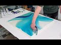 5 Different Ways to Paint with a Huge BRUSH!! /  Abstract Acrylic Painting