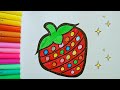 Easy Strawberry Pop It Drawing and Painting Tutorial for Kids | Fun and Creative ideas