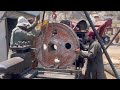 How Ingenious Mechanical Skills They Use For Open Stucked Crankshaft Of The Heavy Stone Crusher