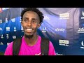Abdihamid Nur after finishing 2nd in 5000 at 2024 US Olympic Trials