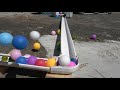 Marble Run Race ASMR ☆ Colorful Table Tennis Ball & White Makeup Cover Course