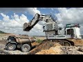 Loading And Dumping In Front Loading Liebherr R9350 ~ Megamining