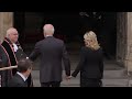 Queen funeral: Joe Biden arrives at the state funeral of Queen Elizabeth II