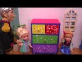 Visiting grandparents ! Elsa & Anna toddlers & their cousins - Barbie dolls