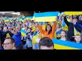 Ukrainian National Anthem. Scotland v Ukraine. World cup qualifier play-off, Hampden Park June 2022