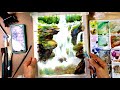 Watercolor Painting with Tina Schmidt - Vertical Waterfall on Rocks