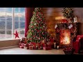CHRISTMAS FIREPLACE  4K - 2 HR Holiday Screensaver Scene + Crackling Fire Sounds