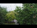 Raining on Glass | Rainstorm Sounds For Relaxing, Focus, Study, Sleep | Rain Sound Sleep Meditation