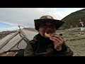 騎行西藏遇到大風，在草地搭帳篷，煮3斤牛肉吃
