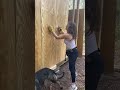 Girl builds off grid cabin #cabinlife #homestead #offgridcabin #offgridlife #diyhomeimprovement