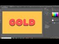 Tutorial | Gold Style | Editable Text Effect | Adobe Illustrator