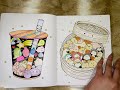 Completed Pages In A million Kawaii Cuties by Lulu Mayo Adult Coloring book