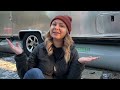 Preparing my Airstream for Winter 🥶 with AirSkirts | Full Time RV Living and Cold Weather Camping