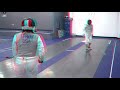 Fencing in stereoscopic 3D (red-blue anaglyph) at Salle Auriol Seattle