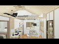 Small House Design 6 x 6 meters ( 400 Sqft ) with Loft - 2 Bedrooms - Free Floor Plan