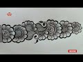 Easy Mehndi Design Drawing with Pencil | Adorable Mehndi Drawing on Paper Tutorial for Beginners