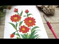 SIMPLE!!How to draw easy flower step by step easy tips and tricks for drawing flowers