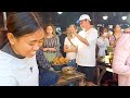 Cambodia Street Food Paradise at Oudong Market - Dessert, Frog, Chicken, Shrimp, Fish, Bee, & More